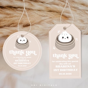 little dumpling thank you tag editable favor tag printable bao round favor tags dim sum gift favor tags printable one little dumpling LD01