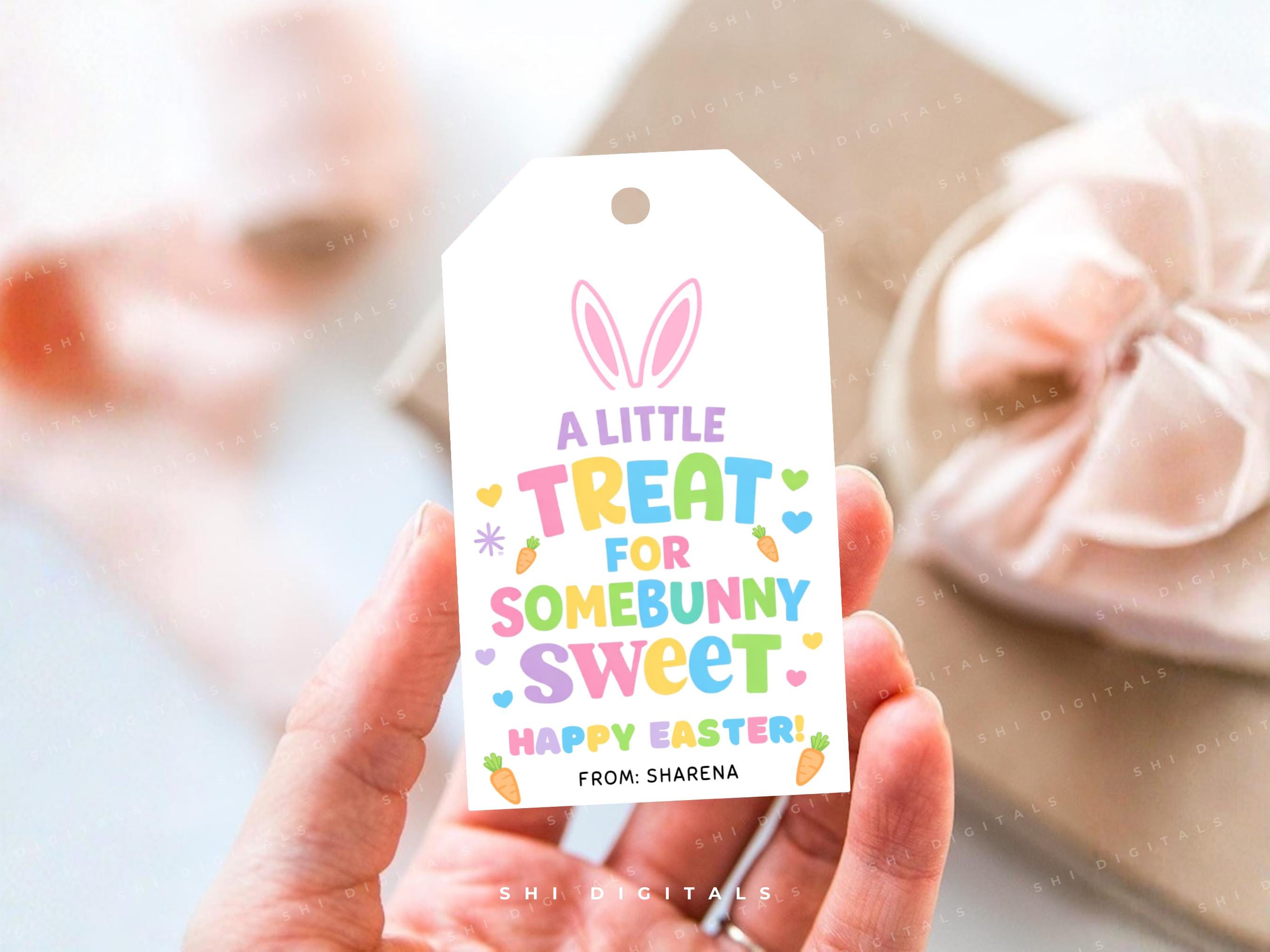 Easter Note Tag Editable Happy Easter Tag Printable Easter Gift Tag Easter Classroom ...
