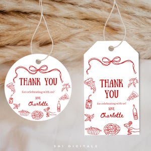 editable pizza special delivery is on the way baby shower thank you tags template handrawn pizza gift tags whimsical pizza favor tags PD01