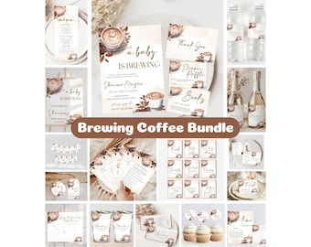 Brewing Coffee Baby Shower Party Bundle BC01