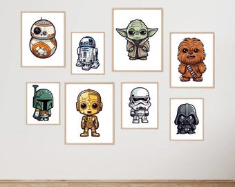 Star Wars Nursery Art Prints Set Wall Art