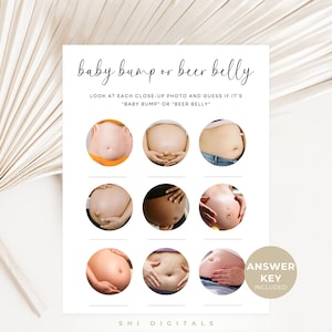 baby bump or beer belly game baby shower game printable baby shower activity baby baby beer or baby bump game baby guessing game for party