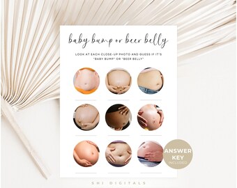 Baby Bump or Beer Belly Game Baby Shower Party Games