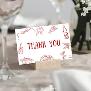 editable pizza thank you card template printable pizza a special delivery is on the way thank you card pizza thank you place card PD01