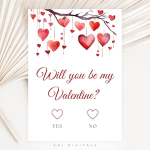 ¿Quieres ser mi invitación de San Valentín? Plantilla editable de 5 x 7 para el día de San Valentín, propuesta romántica personalizable, invitación de propuesta para el día de San Valentín