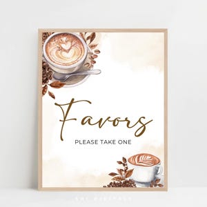 favors brewing coffee custom sign coffee bean baby shower sign a baby is brewing custom sign printable favors please take one sign BC01