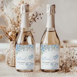 elephant champagne label floral elephant wine label a little peanut is on the way champagne labels editable elephant baby shower EP01