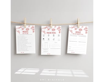 Pizza Delivery Baby Shower Games Advice & Prediction Cards PD01