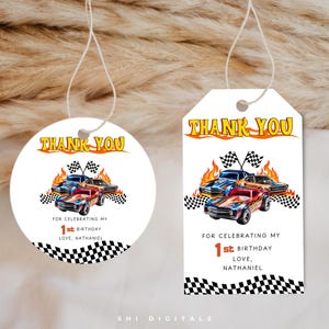 editable hot cars birthday tag racing car birthday gift tag racing car printable birthday gift tag printable personalized cars thank you tag