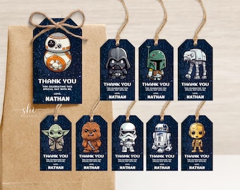 Star Wars Thank You Tags Template SW01