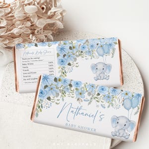 elephant chocolate bar wrapper floral elephant chocolate bar wrapper template a little peanut is one the way elephant baby shower EP01
