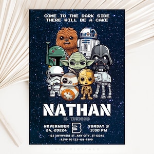 editable star wars birthday invitation template printable star wars birthday party invitation star wars mobile invitation starwars boy card