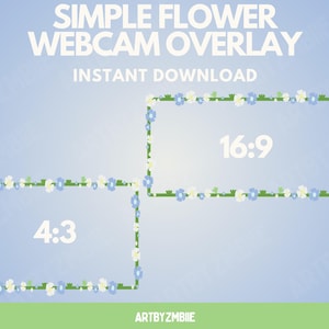 Flower Garden Webcam Border for Streaming