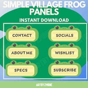 Village Frog Panels for Twitch