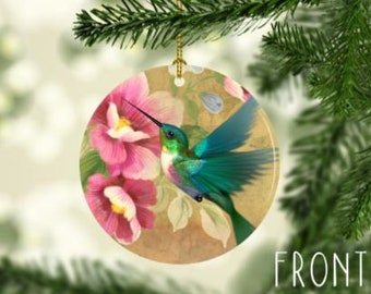 Bird ornament, hummingbird ornament, animal ornament, hummer ornament