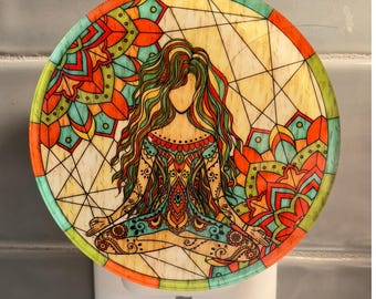 Nightlight exuding peace tranquility and meditation - yoga instructor gifts - zen nightlight for meditation or yoga studio