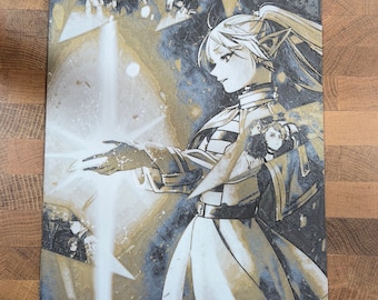 Frieren Mage Exam Arc Metallic 3D Poster Print