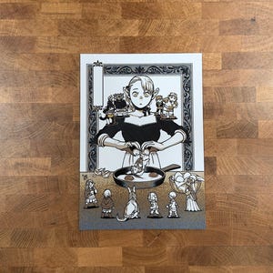 Marcille Cooking Metallic 3D Poster Art Print