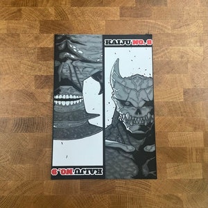 Kaiju vs Kaiju 3D Poster Print Art