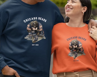 Vintage Chicago Bears Football Sweatshirt T-shirt NFL Chicago Bears Shirt Football Lovers Gift For Fan Game day Unisex screwneck Sweatshirt