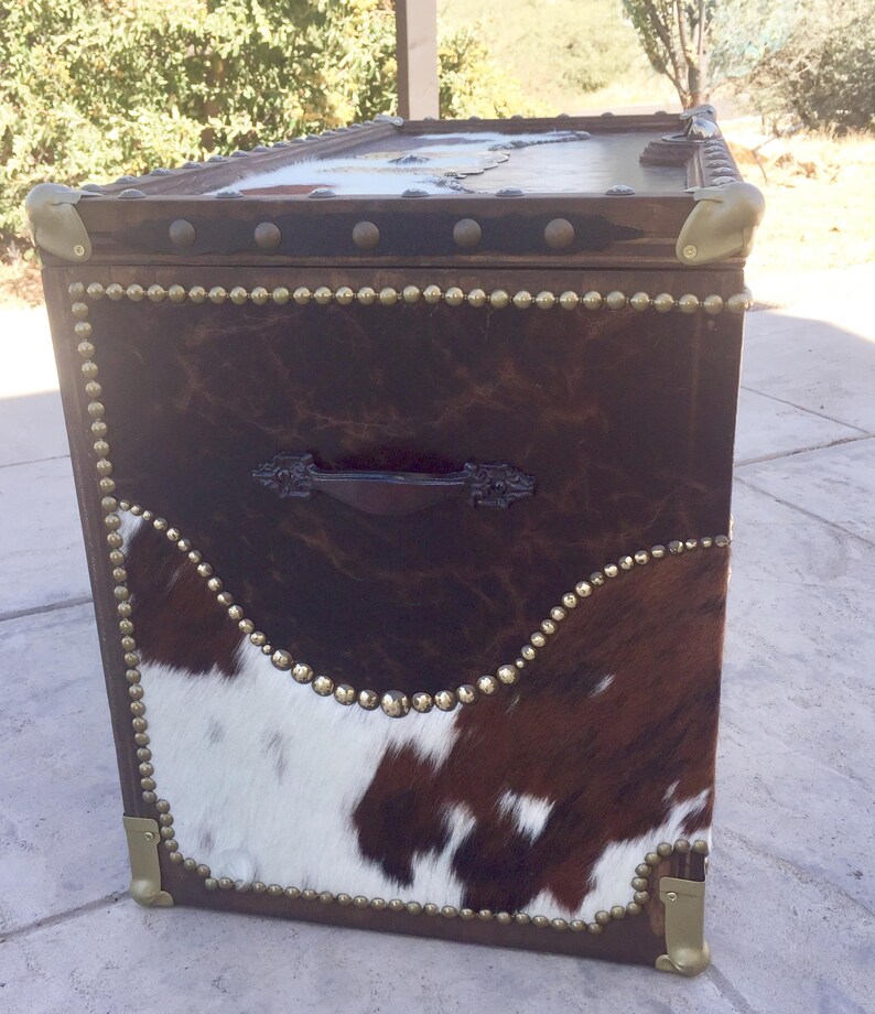 Western Cowhide and Leather Heirloom Trunk, Hope Chest - Etsy