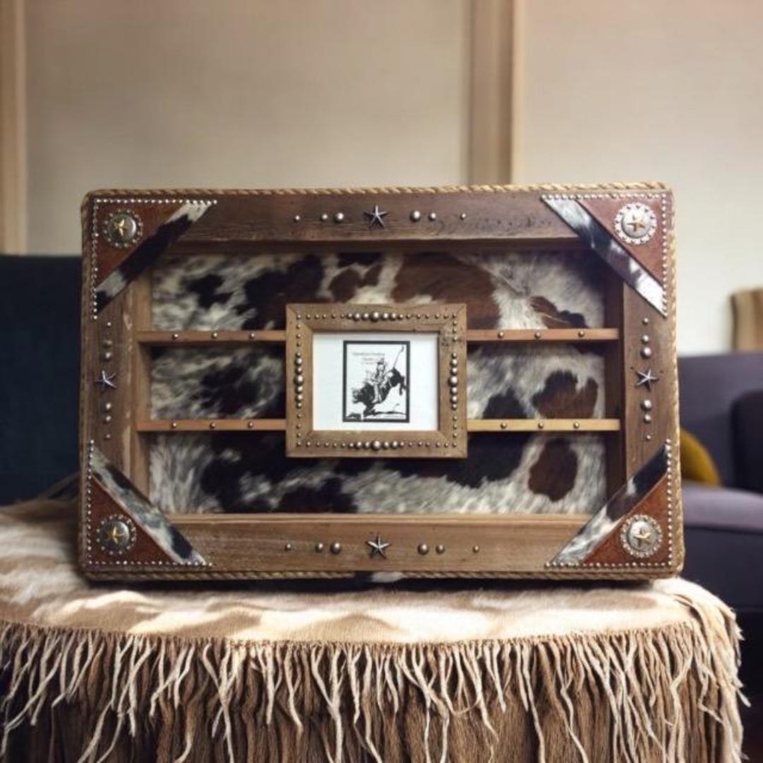 Western Decor Cowboy Rodeo Large Picture Frame Award Buckle Display ...