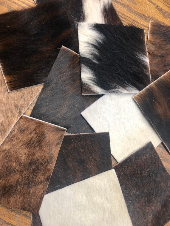 12 Perfect Pre Cut Assorted Hair On Cowhide 6x6 Squares Etsy