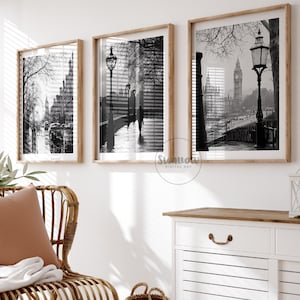 London Black & White Photography Print Set: Urban Landscape (Digital Download)