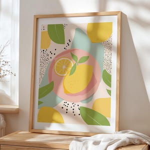 Lemon Kitchen Art Print: Cheerful Citrus Wall Decor (Digital Download