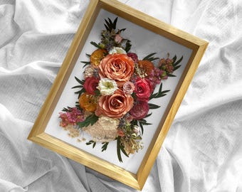 Wedding Flower Preservation Shadow Box: Custom 3D Floral Preservation Art (DEPOSIT ONLY) 12X16