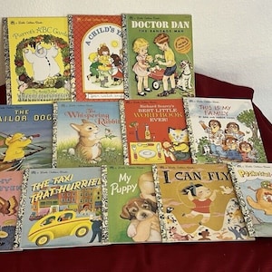 12 Little Golden Books Set Favorite Authors And Artists Past and Present Vintage