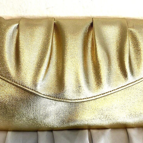 Polished Gold Evening Bag Vintage 1970s Avon Snap Closure Clutch Formal Prom