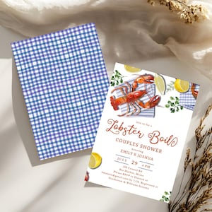 Watercolor Seafood Boil Couples Shower Invitation | Seafood Boil Party Digital Download Invitation Printable Engagement Party