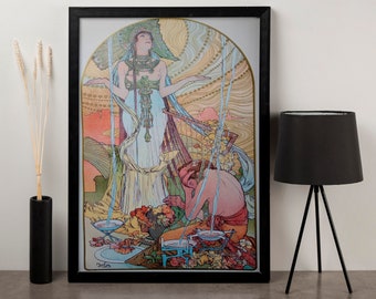 Alphonse Mucha Art Canvas Wall Art Design, Poster Print Decor for Home & Office Decoration, POSTER or CANVAS READY to Hang