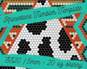 Cow Print Rhinestone Template 54 Stones 30oz SS20 - Etsy