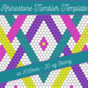 Tropical Basket Weave Rhinestone Tumbler Template