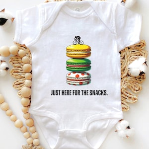 Kids and Toddler France Bike Race Shirt, Baby Cycling Jersey Shirt, Funny Macaron Shirt