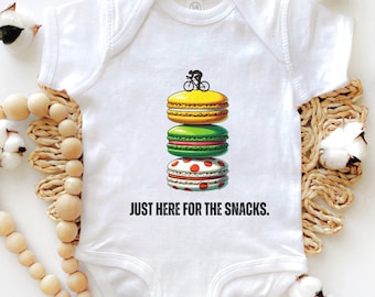 2024 Kids and Toddler France Bike Race Shirt, Baby Cycling Jersey Shirt, Funny Macaron Shirt