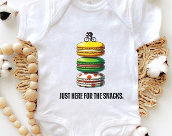 Kids and Toddler France Bike Race Shirt, Baby Cycling Jersey Shirt, Funny Macaron Shirt