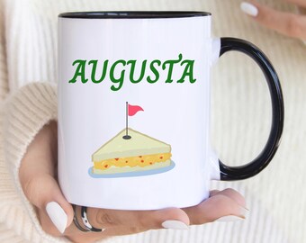 Augusta Golf Tournament Coffee Mug, Pimento Cheese Golfer Mug, Funny Golfing Gifts for Men or Women