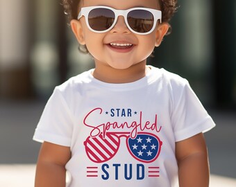 Toddler Boy Flag Shirt, Baby Patriotic 4th of July Outfit, Memorial Day Shirt