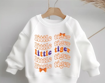 Kids Little Tiger Gameday Sweatshirt, Mama Mini Football Shirt, Game Day Shirt, Clemson South Carolina