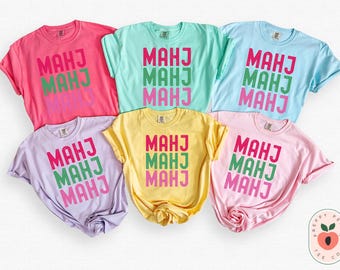 Comfort Colors® Mahjong Mahj Group Shirt, American Mahjong, Funny Game Outfit, Mahjong Player, Mahjong Gift for Girls Game Night