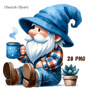 Father Gnome clipart Watercolor Father&#39;s Day Gnomes PNG Father Clipart Gnome image files Grandpa Gnome Gift for dad Gift for grandpa clipart