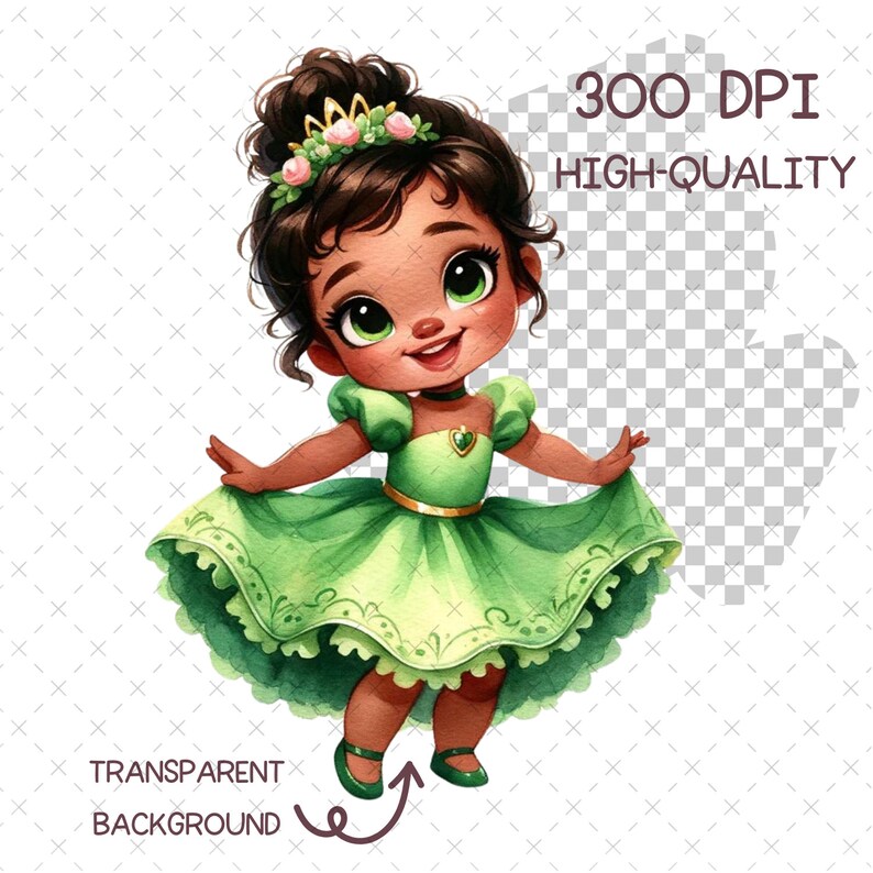 Princess and Frog Clipart: Watercolor Fairytale PNG (digital Download ...