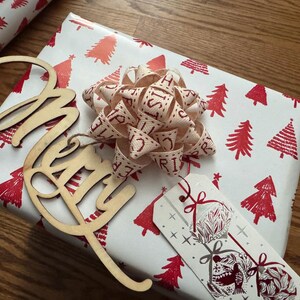 Christmas Gift Bow | Classic Star Shaped Gift Bow | Reusable Ribbon Bow | Christmas Tree Gift Topper | Burlap Ribbon | Sustainable Gifting