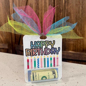 Money Gift Holder For Cash Gift Card Holder Birthday Money Card With Plastic Tube For Cash Holder for Rolled Bills Money Present Birthday
