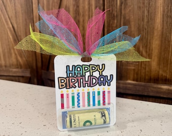 Money Gift Holder For Cash Gift Card Holder Birthday Money Card With Plastic Tube For Cash Holder for Rolled Bills Money Present Birthday