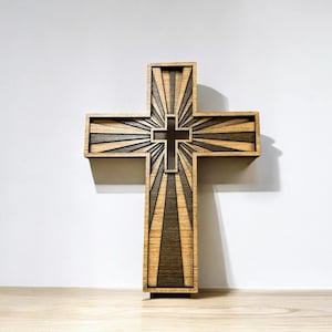 Christianity Home Decor, Wood Cross Gift, Wooden Cross, Christianity Wall Art, Christian Graduate Gift, Layered Wooden Cross, Lasered Cross
