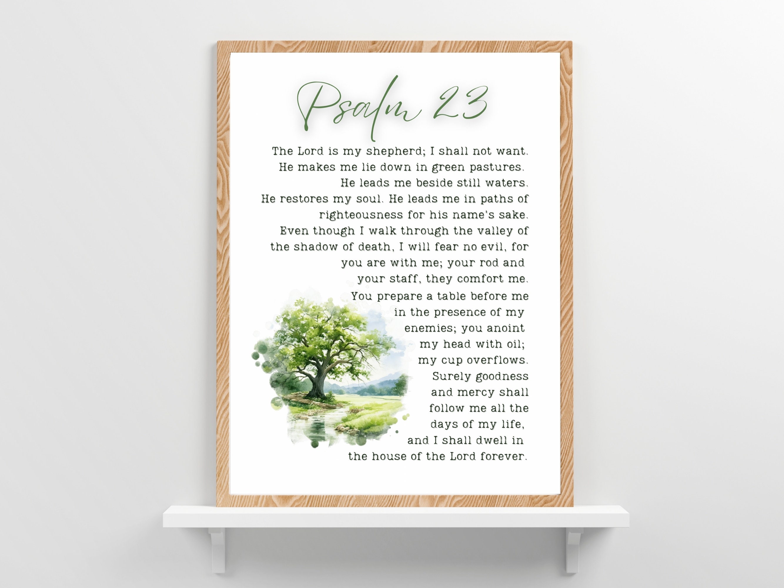 Downloadable Psalm 23, Psalm 23 Digital Download Printable, Psalm 23